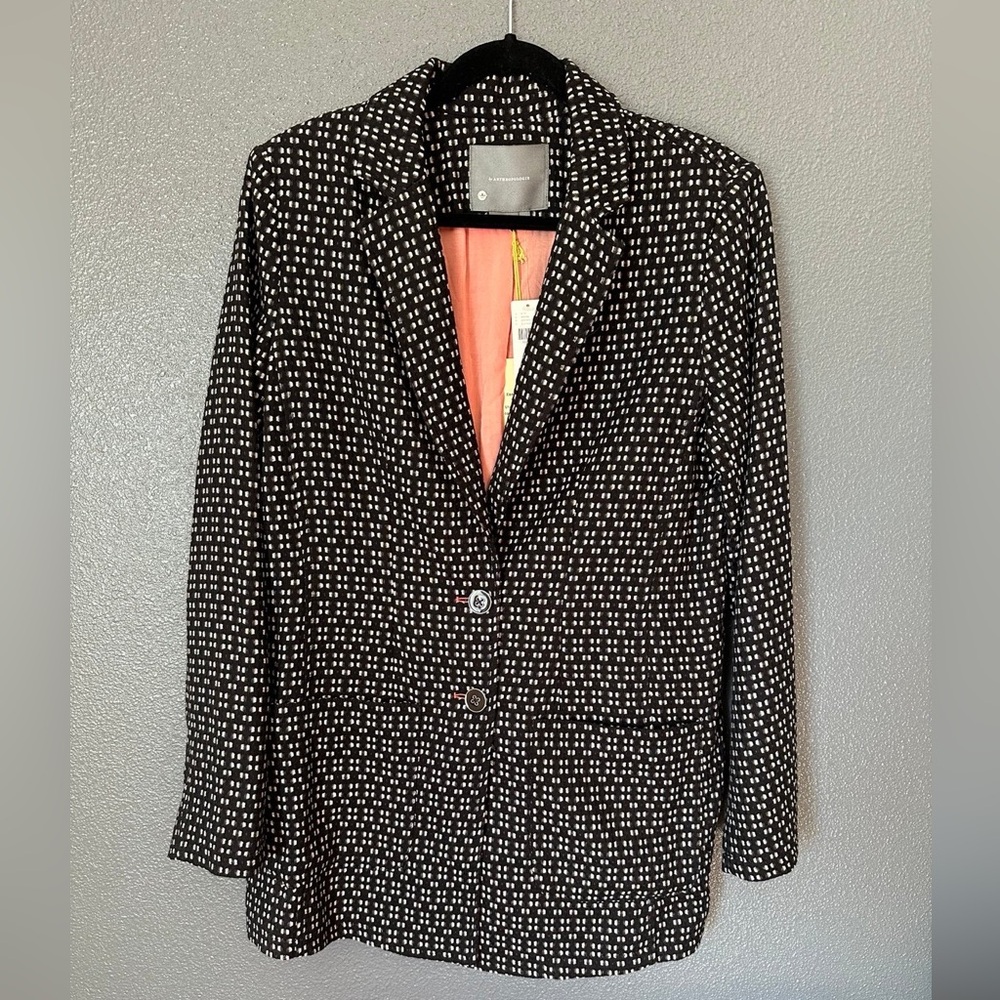 Anthropologie Black and White Blazer